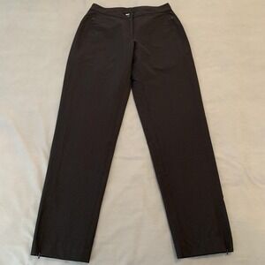 L.L.Bean Pants Womens 4 Regular Black Stretch Nylon Spandex Ankle Zip Pockets